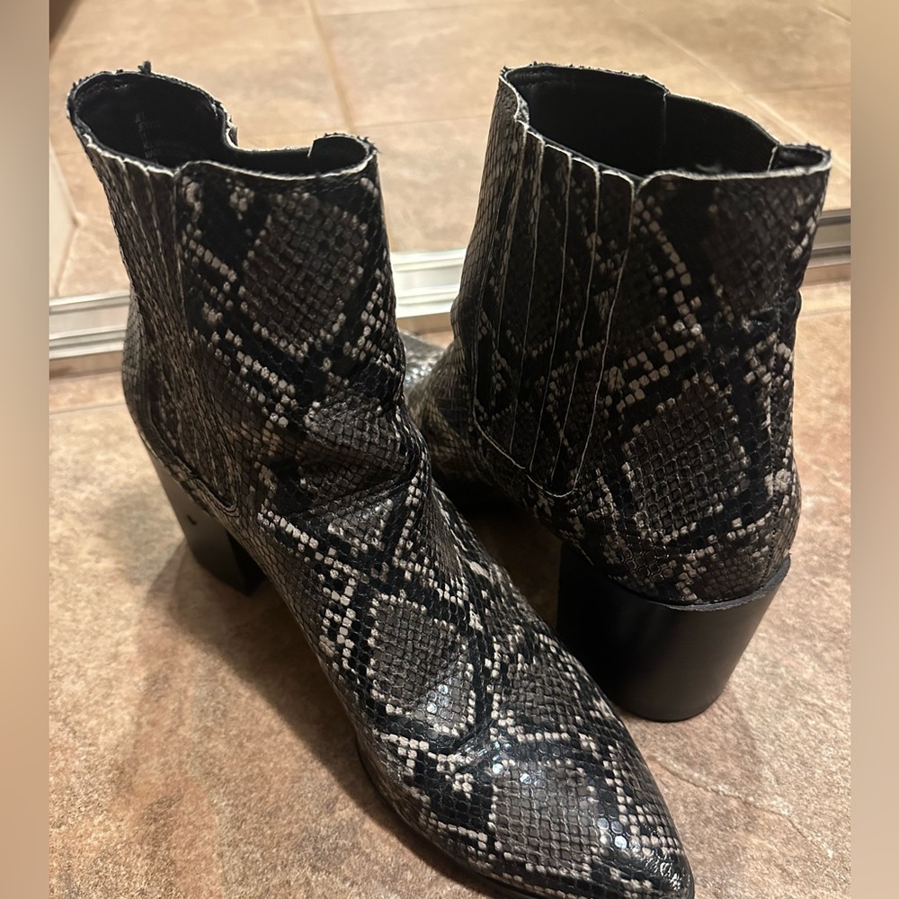 Snakeskin Booties